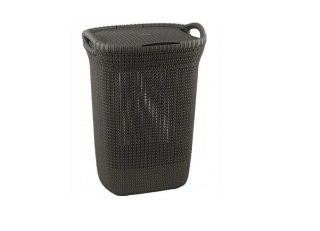 CURVER KOSZ NA BIELIZNĘ KNIT 57L /BRĄZOWOSZARY