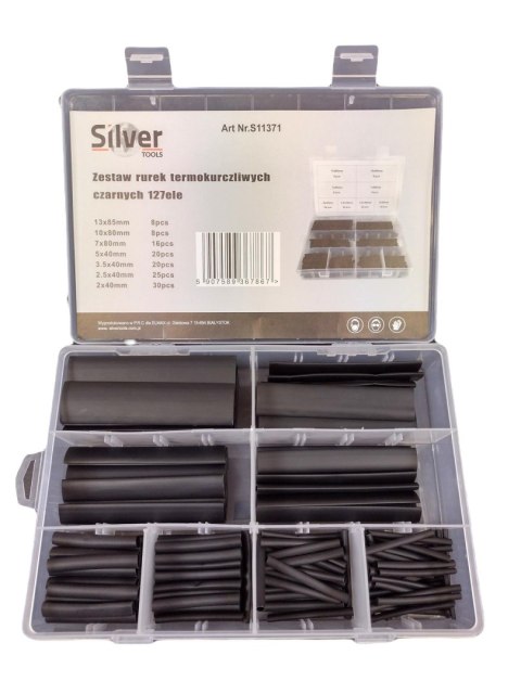 SILVER KOSZULKI TERMOKURCZLIWE 127szt. CZARNE SILVER KOSZULKI TERMOKURCZLIWE 127szt. CZARNE
