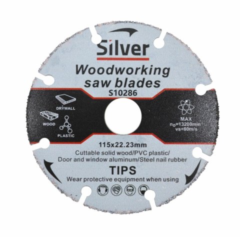 SILVER TARCZA UNIWERSALNA WĘGLIK SPIEKANY 115mm SILVER TARCZA UNIWERSALNA WĘGLIK SPIEKANY 115mm