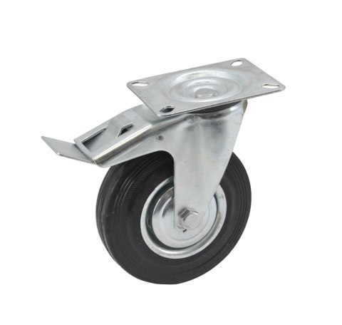 AWTOOLS KOŁO SKRĘTNE CZARNA GUMA HAMULEC 100mm AWTOOLS KOŁO SKRĘTNE CZARNA GUMA HAMULEC 100mm