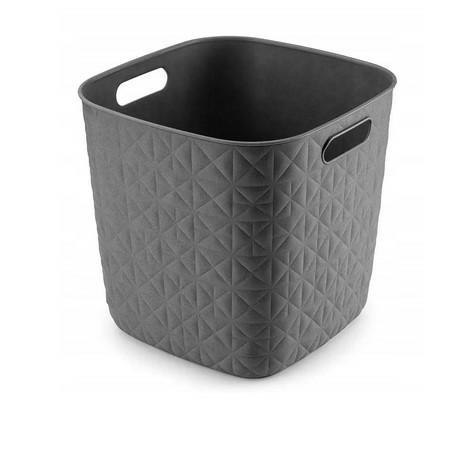 CURVER KOSZYK KWADRATOWY CIEMNY SZARY SOFTEX 15L CURVER KOSZYK KWADRATOWY CIEMNY SZARY SOFTEX 15L