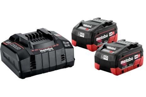 METABO AKUMULATOR 18V 5,5Ah LIHD x2+ŁAD. ASC 145 METABO AKUMULATOR 18V 5,5Ah LIHD x2+ŁAD. ASC 145