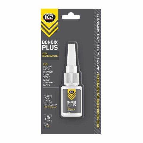 K2 KLEJ 15 SEKUNDOWY DO PLASTIKU DREWNA GUMY BONDIX PLUS 10G K2 KLEJ 15 SEKUNDOWY DO PLASTIKU DREWNA GUMY BONDIX PLUS 10G