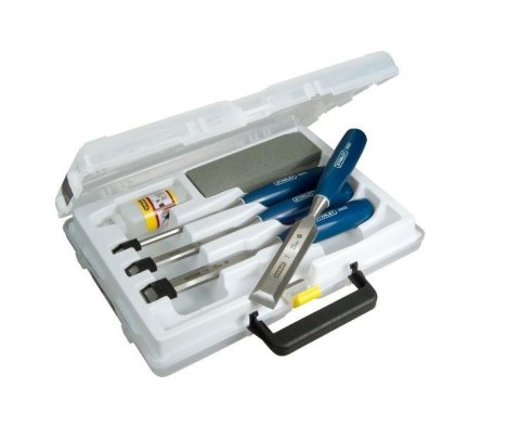 STANLEY DŁUTA KOMPLET SERIA 5002 4szt. /6-12-18-25mm/ + OSEŁKA + OLEJ STANLEY DŁUTA KOMPLET SERIA 5002 4szt. /6-12-18-25mm/ + OSEŁKA + OLEJ