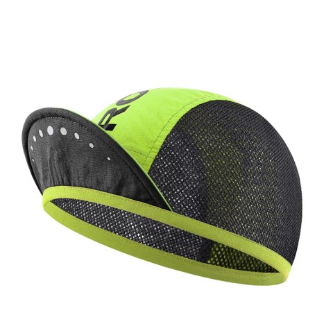 Czapka rowerowa kolarska z daszkiem pod kask - zielona Czapka rowerowa kolarska z daszkiem pod kask - zielona