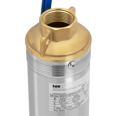 Pompa głębinowa do studni głębinowej STAL 500 W 6000 l/h do 43 m Pompa głębinowa do studni głębinowej STAL 500 W 6000 l/h do 43 m