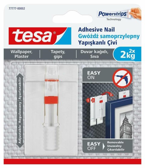 TESA GWÓŹDŹ SAMOPRZYLEPNY DO TAPET 2KG /REGULOWANY TESA GWÓŹDŹ SAMOPRZYLEPNY DO TAPET 2KG /REGULOWANY