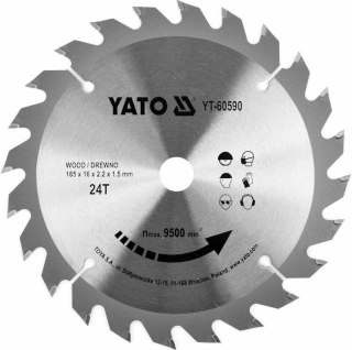 YATO PIŁA TARCZ.WID. 165*24*16 60590