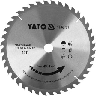 YATO PIŁA TARCZ.WID. 315*40*30 60791