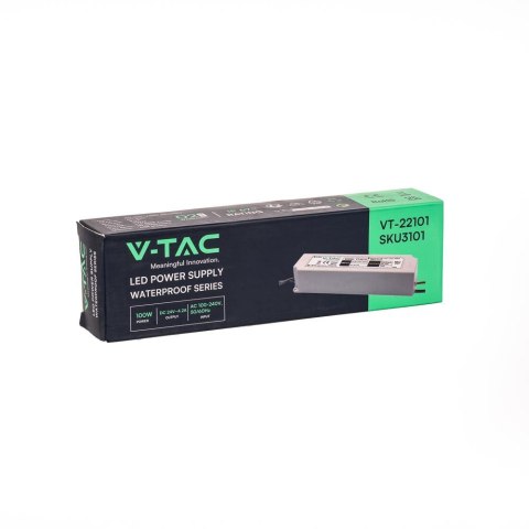 Zasilacz LED V-TAC 100W 24V 4.16A IP65 VT-22101 Zasilacz LED V-TAC 100W 24V 4.16A IP65 VT-22101
