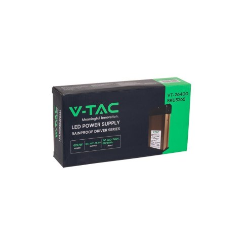 Zasilacz LED V-TAC 400W 24V 16.6A IP20 Modułowy VT-26400 Zasilacz LED V-TAC 400W 24V 16.6A IP20 Modułowy VT-26400