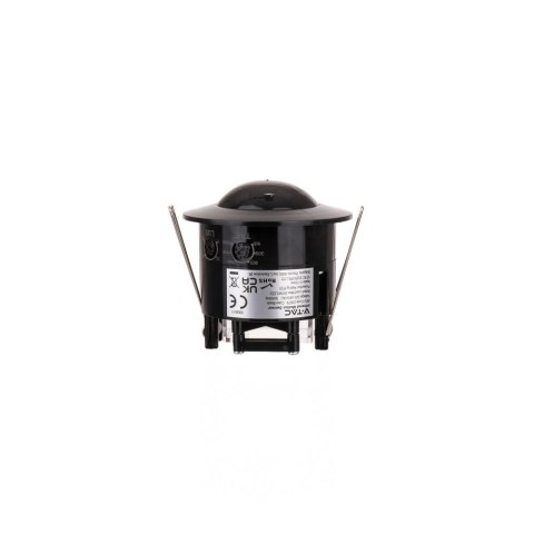 Czujnik Ruchu Sufitowy 360st Wpuszczany Okrągły Czarny FULL BLACK V-TAC VT-8029