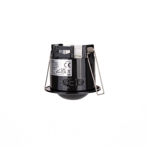 Czujnik Ruchu Sufitowy 360st Wpuszczany Okrągły Czarny FULL BLACK V-TAC VT-8029