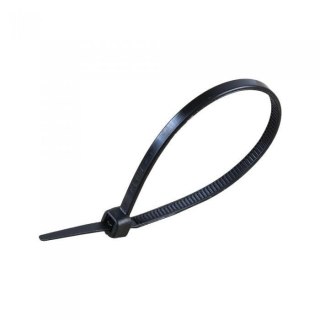 Opaski Zaciskowe V-TAC 7.6x300mm Czarna 23kg Nylon66 (Opak. 100szt)