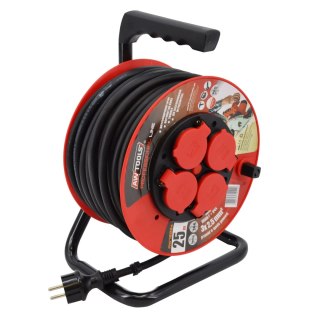 AWTOOLS PRZEDŁUŻACZ BĘBEN PROFESSIONAL 25m 3x1,5 mm 16A / 3680W / IP44 AWTOOLS