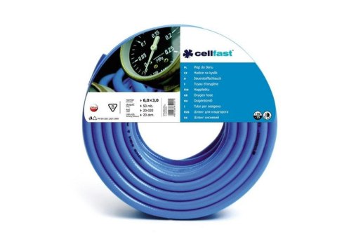 CELLFAST WĄŻ DO TLENU 6,0x3,0 80mb PL "A" CELLFAST CELLFAST WĄŻ DO TLENU 6,0x3,0 80mb PL "A" CELLFAST