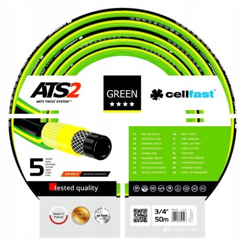 CELLFAST WĄŻ OGRODOWY GREEN ATS 1/2" 50m * CELLFAST CELLFAST WĄŻ OGRODOWY GREEN ATS 1/2" 50m * CELLFAST