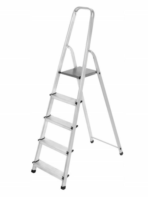 AWTOOLS DRABINA ALUMINIOWA 125kg 5 STOPNI WOLNOSTOJĄCA AWTOOLS