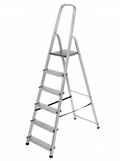 AWTOOLS DRABINA ALUMINIOWA 125kg 6 STOPNI WOLNOSTOJĄCA AWTOOLS