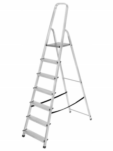 AWTOOLS DRABINA ALUMINIOWA 125kg 7 STOPNI WOLNOSTOJĄCA AWTOOLS