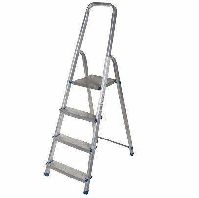 AWTOOLS DRABINA ALUMINIOWA 150kg 4 STOPNIE WOLNOSTOJĄCA AWTOOLS
