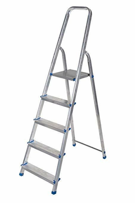AWTOOLS DRABINA ALUMINIOWA 150kg 5 STOPNI WOLNOSTOJĄCA AWTOOLS