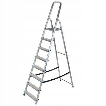 AWTOOLS DRABINA ALUMINIOWA 150kg 5 STOPNI WOLNOSTOJĄCA AWTOOLS