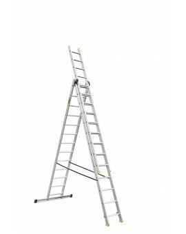AWTOOLS DRABINA ALUMINIOWA 3x13 STOPNI 150KG ADAPATACJA NA SCHODY AWTOOLS