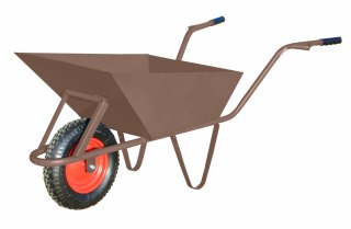 AWTOOLS TACZKA BUDOWLANA 85L/1,5mm BRĄZ+OSŁONA KOŁA AWTOOLS