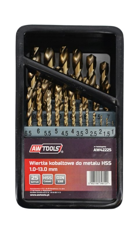 AWTOOLS WIERTŁO METAL KOBALT KPL.25szt AWTOOLS