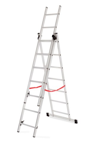 AWTOOLS DRABINA ALUMINIOWA BASIC 3x7 STOPNI 150KG AWTOOLS