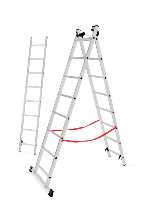 AWTOOLS DRABINA ALUMINIOWA BASIC 3x8 STOPNI 150KG AWTOOLS AWTOOLS DRABINA ALUMINIOWA BASIC 3x8 STOPNI 150KG AWTOOLS
