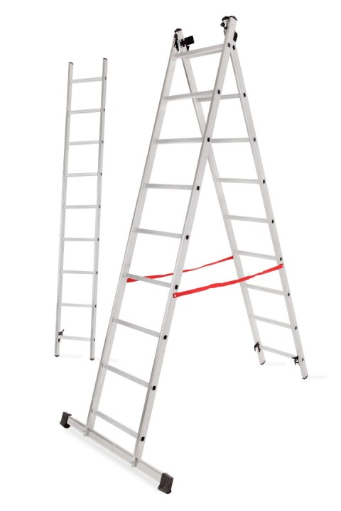 AWTOOLS DRABINA ALUMINIOWA BASIC 3x9 STOPNI 150KG AWTOOLS AWTOOLS DRABINA ALUMINIOWA BASIC 3x9 STOPNI 150KG AWTOOLS