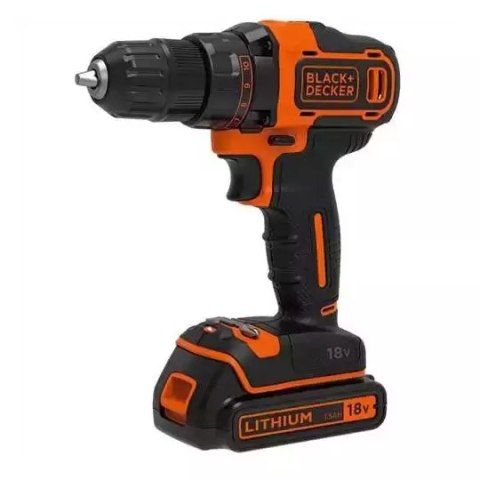 BLACK+DECKER WKRĘTARKA 18V BDCDD186B 40Nm 2x1,5Ah BLACK+DECKER BLACK+DECKER WKRĘTARKA 18V BDCDD186B 40Nm 2x1,5Ah BLACK+DECKER