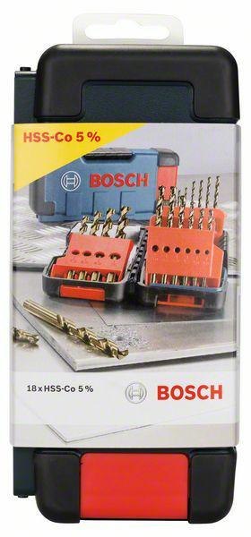 BOSCH ZESTAW WIERTEŁ DO METALU HSS-CO 18szt. TOUGHBOX BOSCH