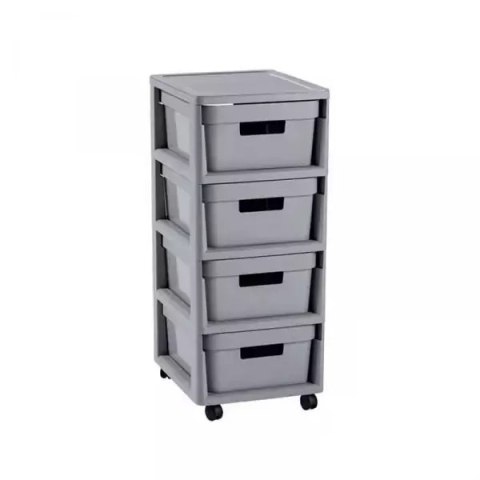 CURVER REGAŁ INFINITY NA KÓŁKACH 4x11L JASNO SZARY CURVER/KETER CURVER REGAŁ INFINITY NA KÓŁKACH 4x11L JASNO SZARY CURVER/KETER