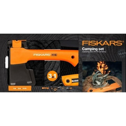 FISKARS SIEKIERA TOPOREK X5 - XXS + NÓŻ + PIŁA FISKARS
