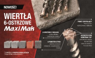 MAKITA WIERTŁO SDS MAX 18x 400x 540mm MAXI MAK 6-OSTRZOWE MAKITA