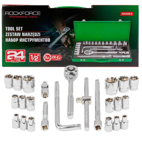 ROCKFORCE ZESTAW KLUCZY 24el. 1/2" RF-4245B-5 ROCKFORCE / WMC