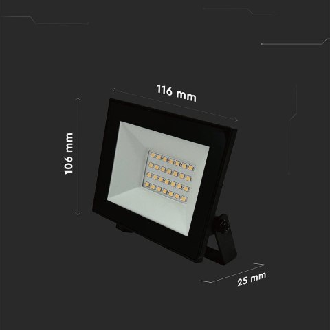 Projektor LED V-TAC 20W LED SMD 6500K Czarny VT-44022 6500K 1510lm