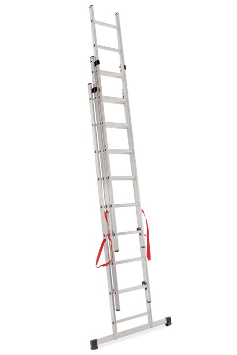 AWTOOLS DRABINA ALUMINIOWA BASIC 3x11 STOPNI 150KG AWTOOLS