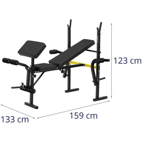 Ławka ławeczka treningowa pod sztangę z modlitewnikiem regulowana do 100 kg Ławka ławeczka treningowa pod sztangę z modlitewnikiem regulowana do 100 kg