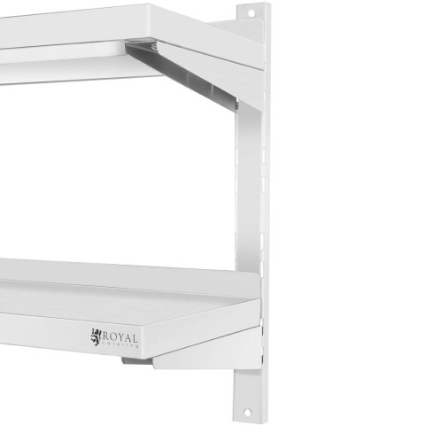 Półka ścienna wisząca gastronomiczna podwójna z regulacją STAL 60 x 30 cm Półka ścienna wisząca gastronomiczna podwójna z regulacją STAL 60 x 30 cm
