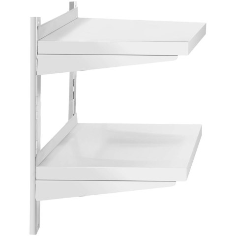Półka ścienna wisząca gastronomiczna podwójna z regulacją STAL 60 x 40 cm Półka ścienna wisząca gastronomiczna podwójna z regulacją STAL 60 x 40 cm