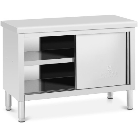 Stół gastronomiczny z szafką z drzwiami suwanymi STAL 120 x 50 cm do 330 kg Stół gastronomiczny z szafką z drzwiami suwanymi STAL 120 x 50 cm do 330 kg