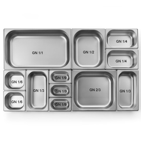 Pojemnik GN 1/3 wys. 65 mm ze stali nierdzewnej - Hendi 800423 Pojemnik GN 1/3 wys. 65 mm ze stali nierdzewnej - Hendi 800423