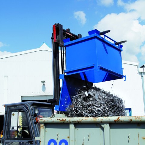 Kontener pojemnik z uchylnym otwieranym dnem klapowym 600L Kontener pojemnik z uchylnym otwieranym dnem klapowym 600L