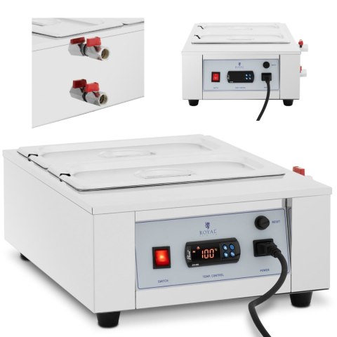 Podgrzewacz do czekolady sosów polew elektryczny 2 x 3.2 l 1500 W Podgrzewacz do czekolady sosów polew elektryczny 2 x 3.2 l 1500 W