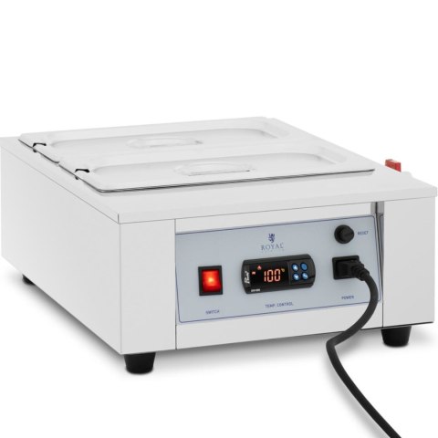 Podgrzewacz do czekolady sosów polew elektryczny 2 x 3.2 l 1500 W Podgrzewacz do czekolady sosów polew elektryczny 2 x 3.2 l 1500 W