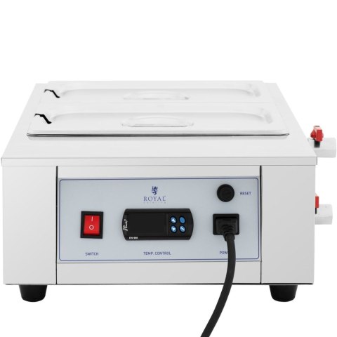 Podgrzewacz do czekolady sosów polew elektryczny 2 x 3.2 l 1500 W Podgrzewacz do czekolady sosów polew elektryczny 2 x 3.2 l 1500 W
